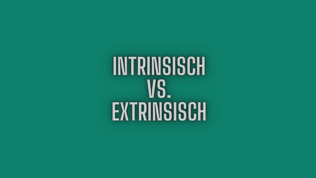Intrinsische vs. Extrinsische Motivation