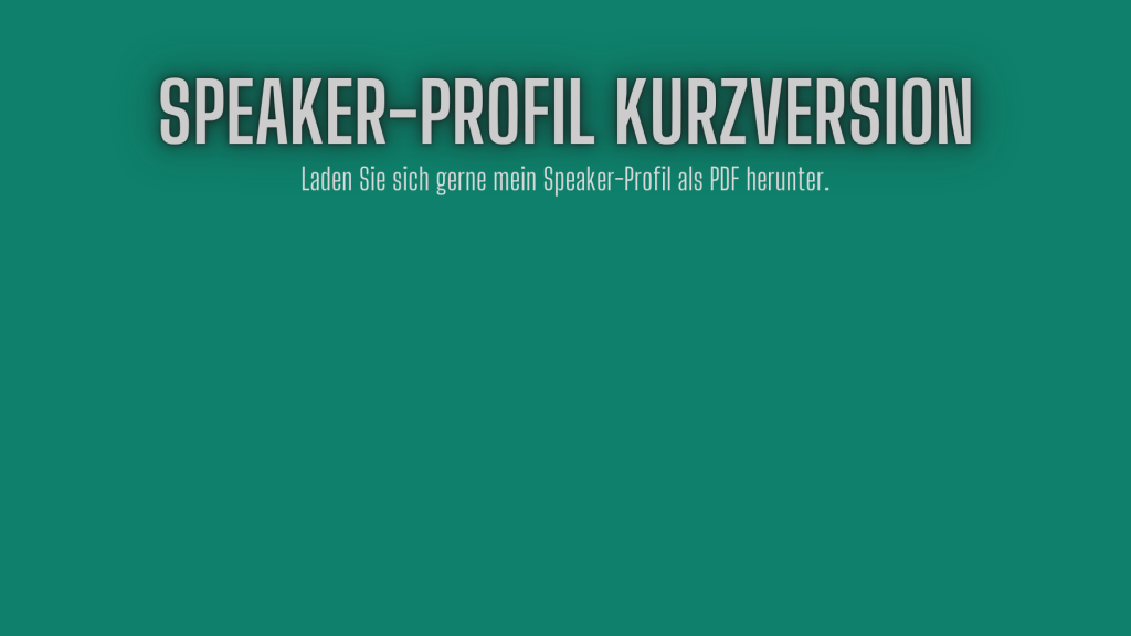 Speaker-Profil Kurzversion